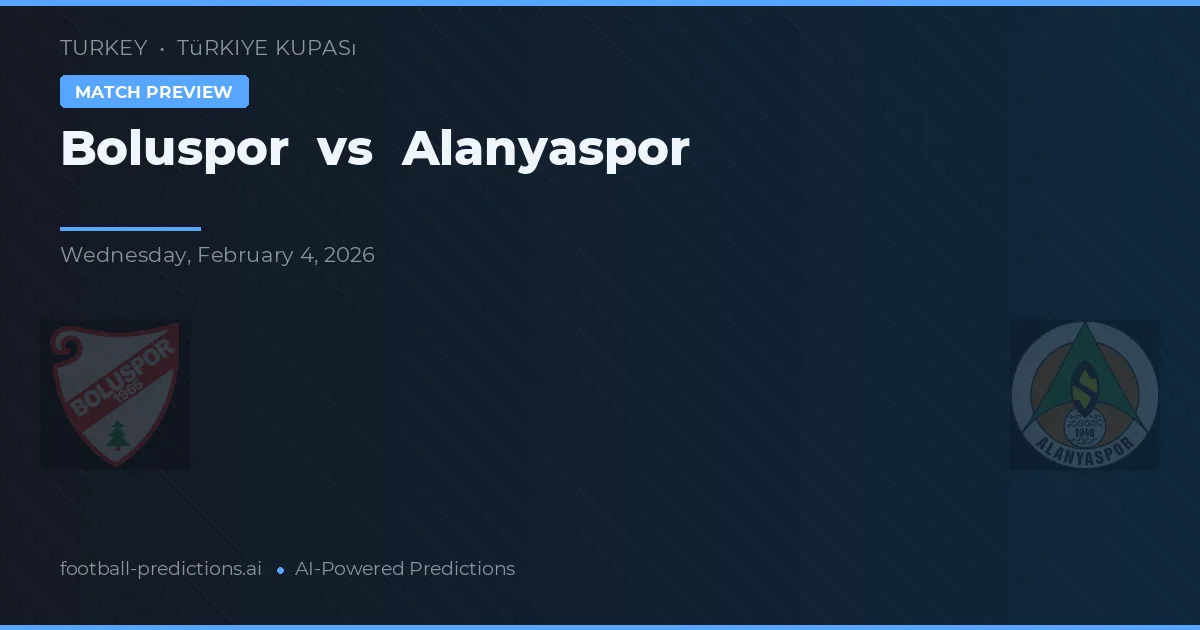 Boluspor vs Alanyaspor — pronostic și avancronică meci