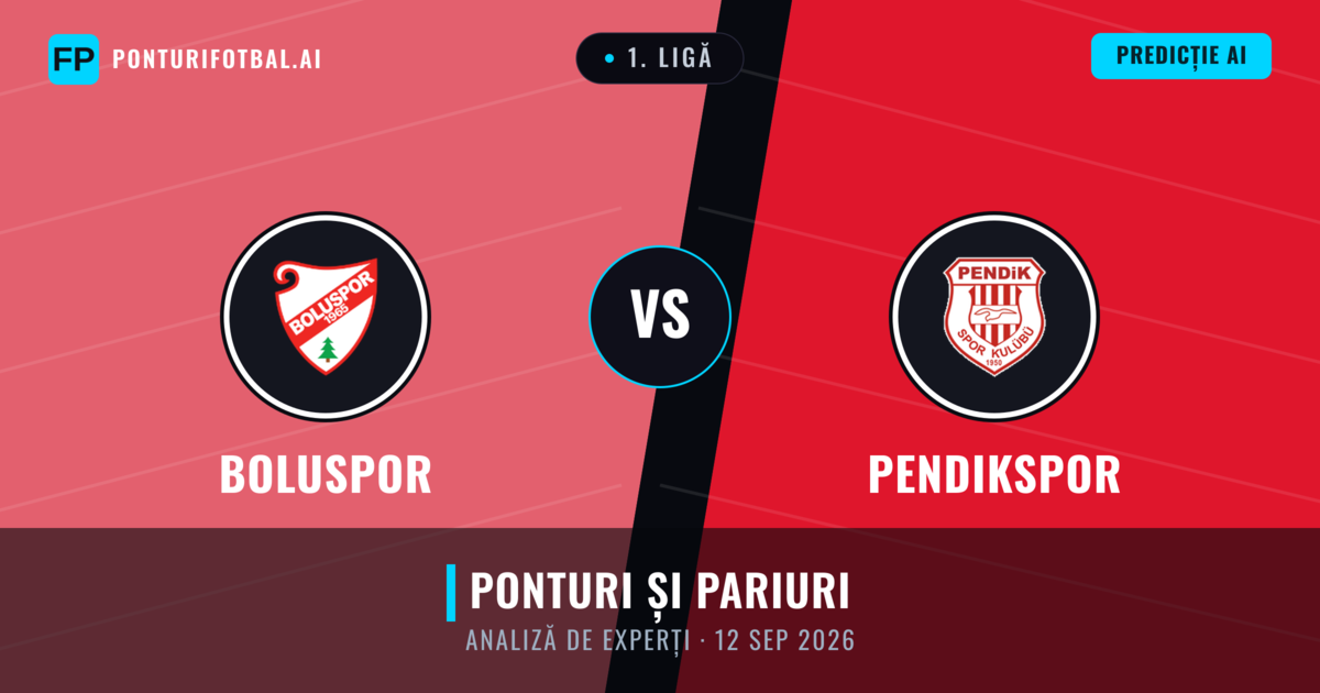 Boluspor vs Pendikspor — pronostic și avancronică meci