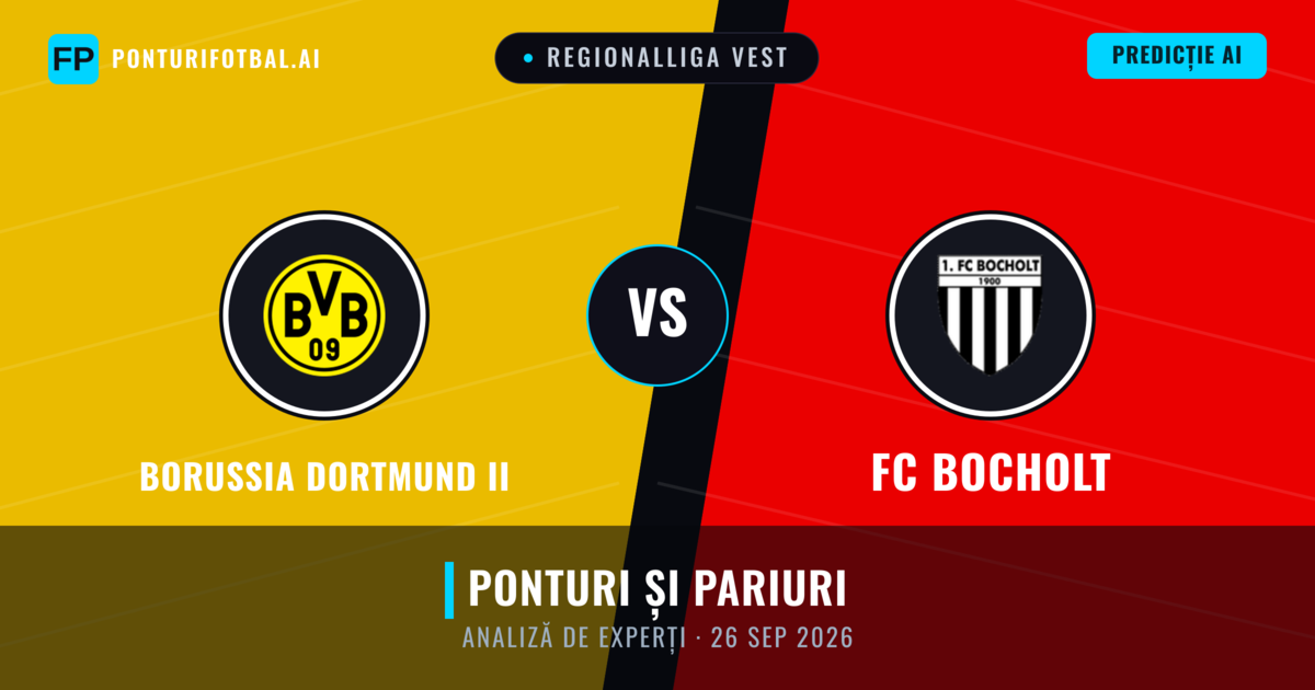 Borussia Dortmund II vs FC Bocholt — pronostic și avancronică meci