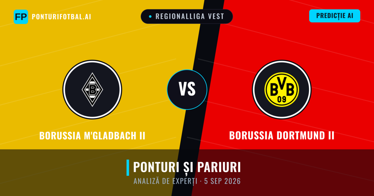 Borussia M'gladbach II vs Borussia Dortmund II — pronostic și avancronică meci