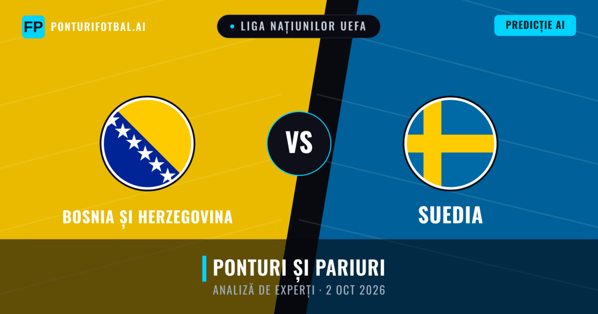 Bosnia și Herzegovina vs Suedia — pronostic și avancronică meci