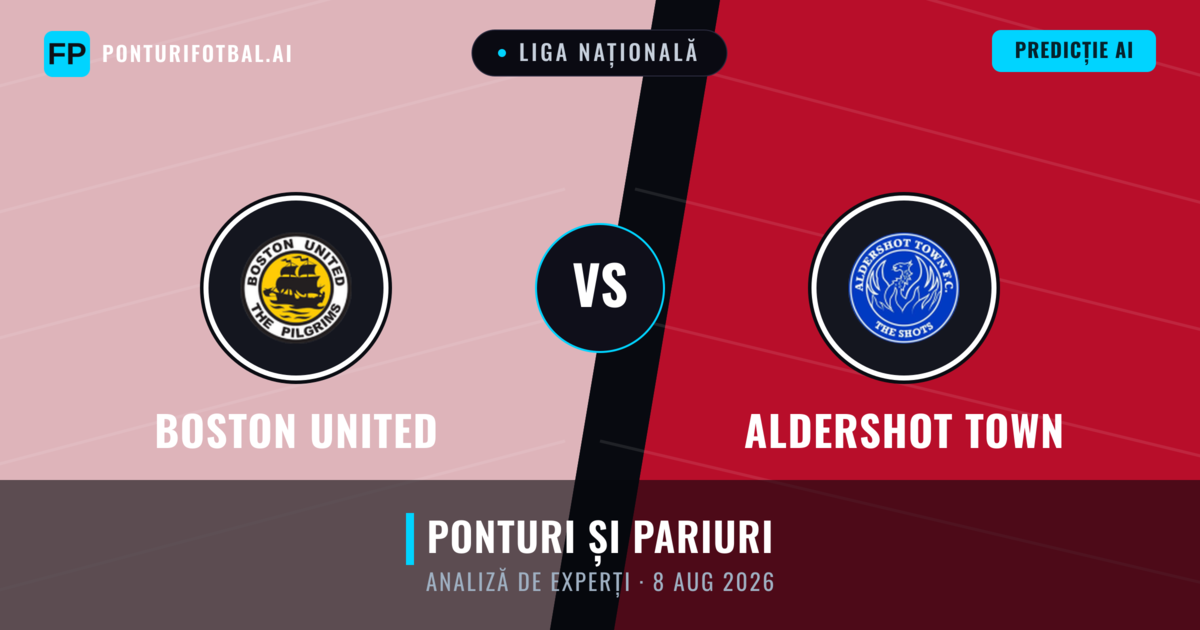 Boston United vs Aldershot Town — pronostic și avancronică meci