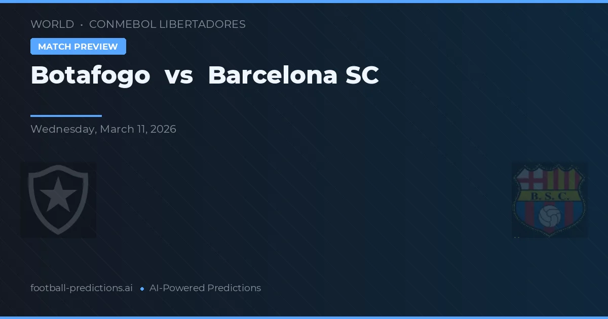 Botafogo vs Barcelona SC — pronostic și avancronică meci
