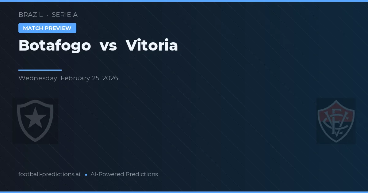 Botafogo vs Vitoria — pronostic și avancronică meci