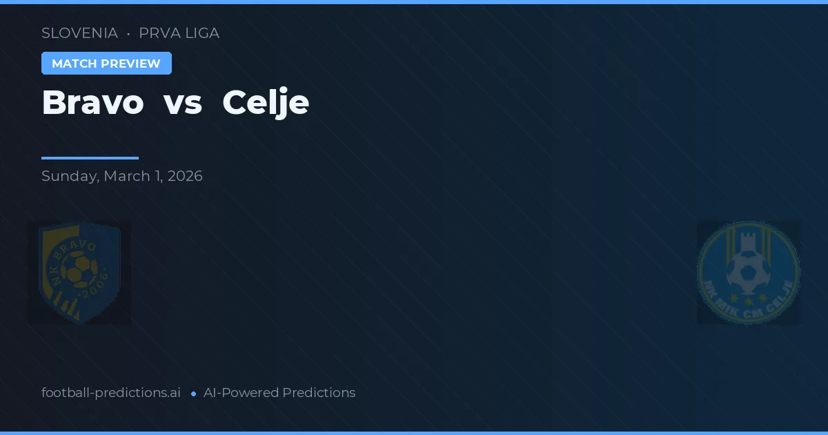 Bravo vs Celje — pronostic și avancronică meci