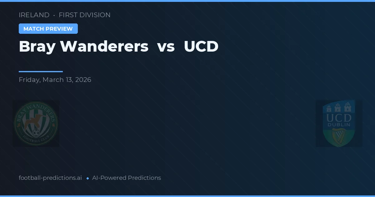 Bray Wanderers vs UCD — pronostic și avancronică meci