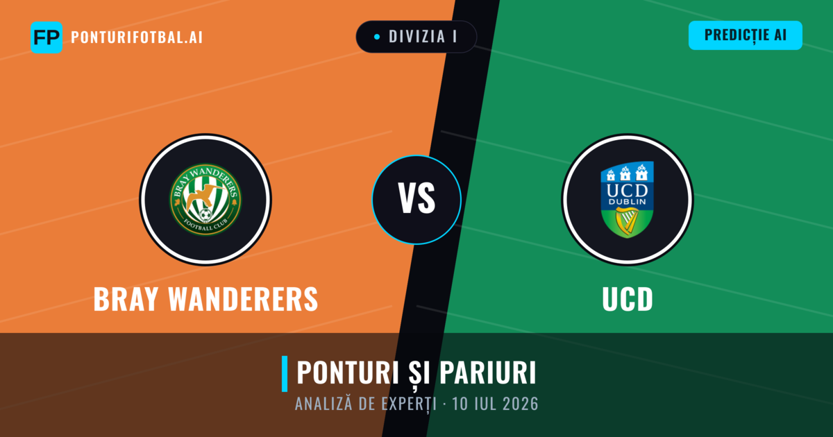 Bray Wanderers vs UCD — pronostic și avancronică meci