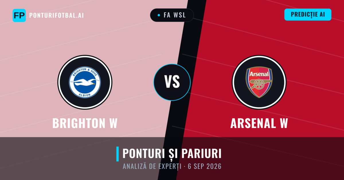 Brighton W vs Arsenal W — pronostic și avancronică meci