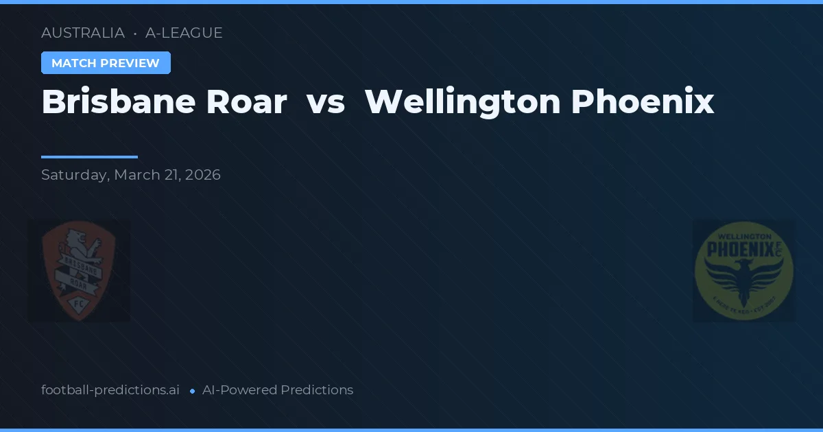 Brisbane Roar vs Wellington Phoenix — pronostic și avancronică meci