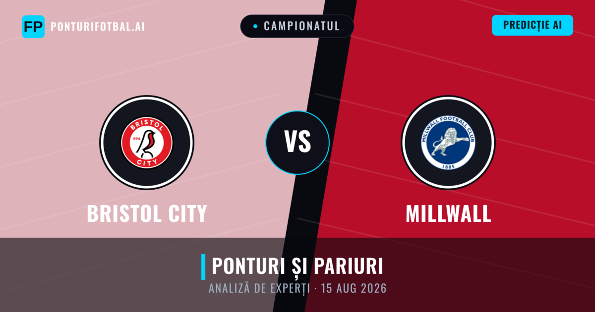 Bristol City vs Millwall — pronostic și avancronică meci