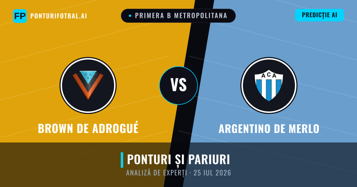 Brown de Adrogué vs Argentino de Merlo — pronostic și avancronică meci