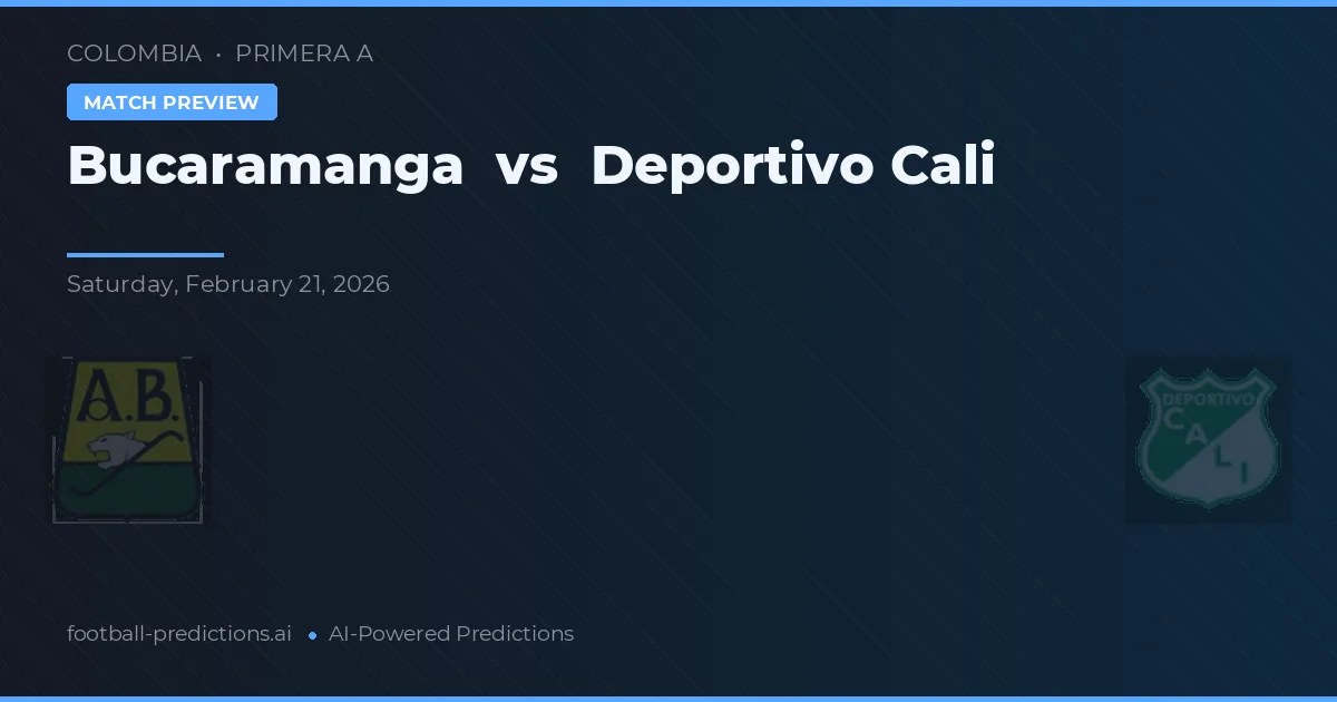 Bucuramanga vs Deportivo Cali — pronostic și avancronică meci