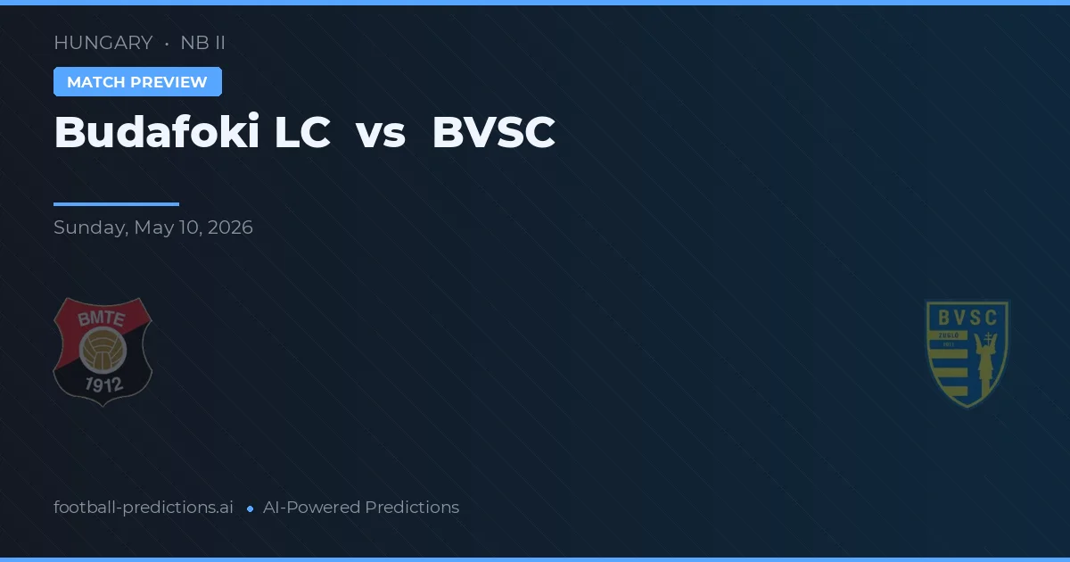 Budafoki LC vs BVSC — pronostic și avancronică meci