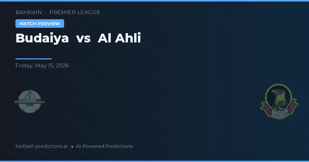 Budaiya vs Al Ahli — pronostic și avancronică meci