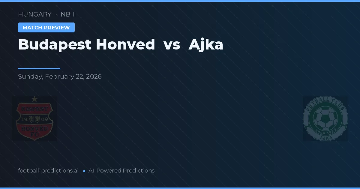 Budapesta Honvéd vs Ajka — pronostic și avancronică meci