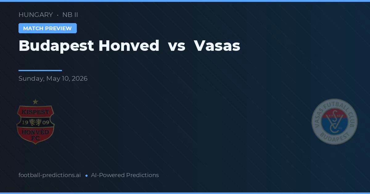 Budapesta Honvéd vs Vasas — pronostic și avancronică meci