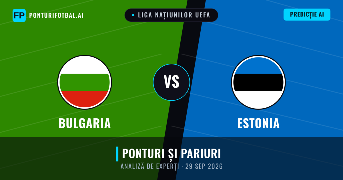 Bulgaria vs Estonia — pronostic și avancronică meci