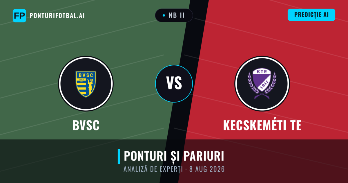 BVSC vs Kecskeméti TE — pronostic și avancronică meci