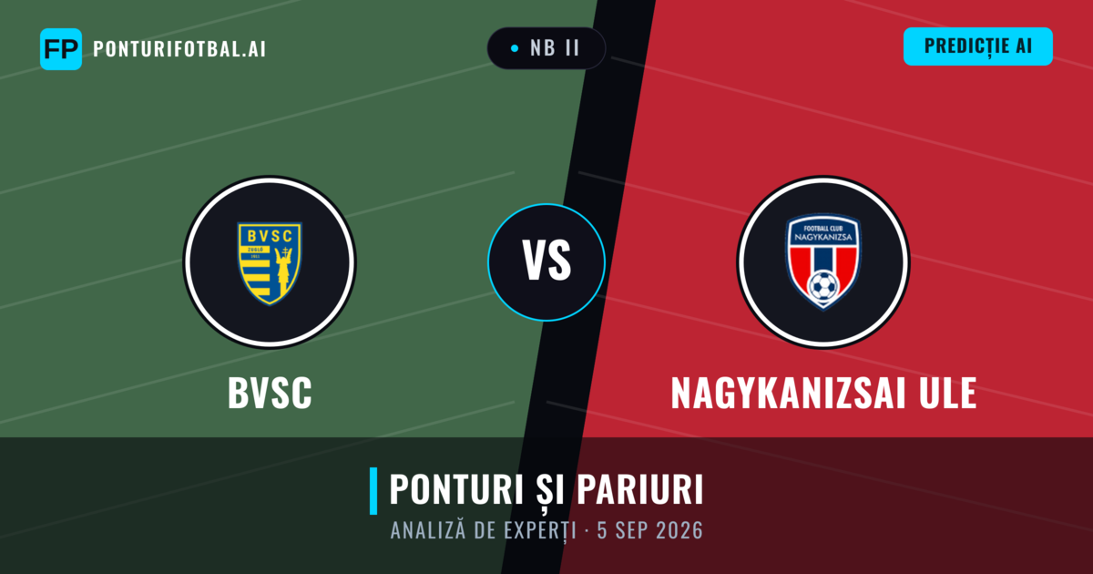 BVSC vs Nagykanizsai ULE — pronostic și avancronică meci