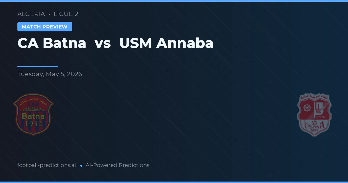 CA Bacău vs USM Annaba — pronostic și avancronică meci