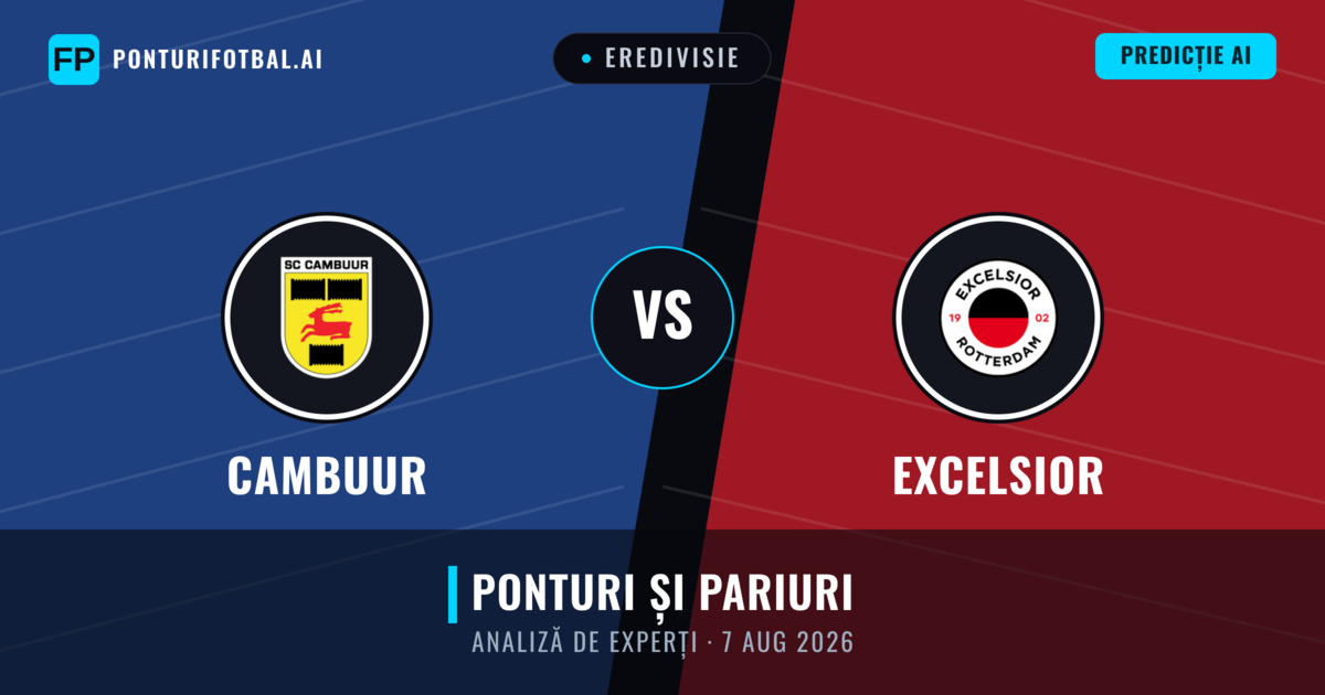 Cambuur vs Excelsior — pronostic și avancronică meci