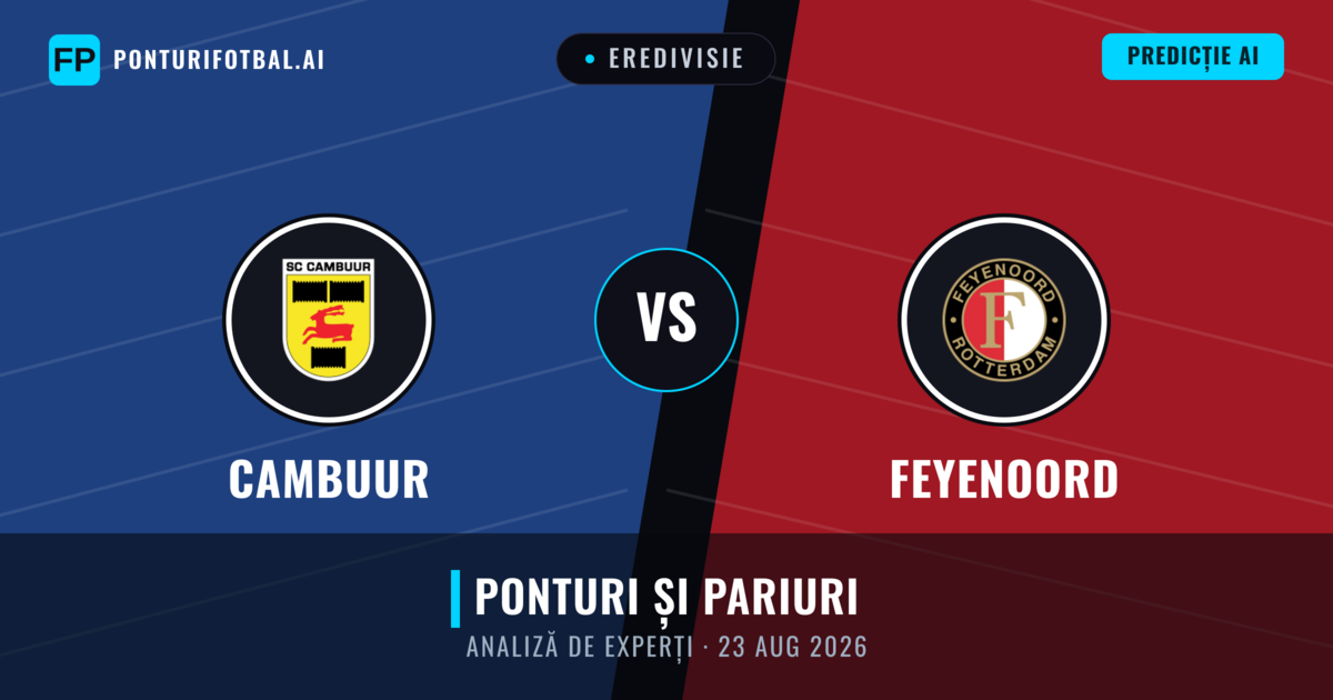 Cambuur vs Feyenoord — pronostic și avancronică meci
