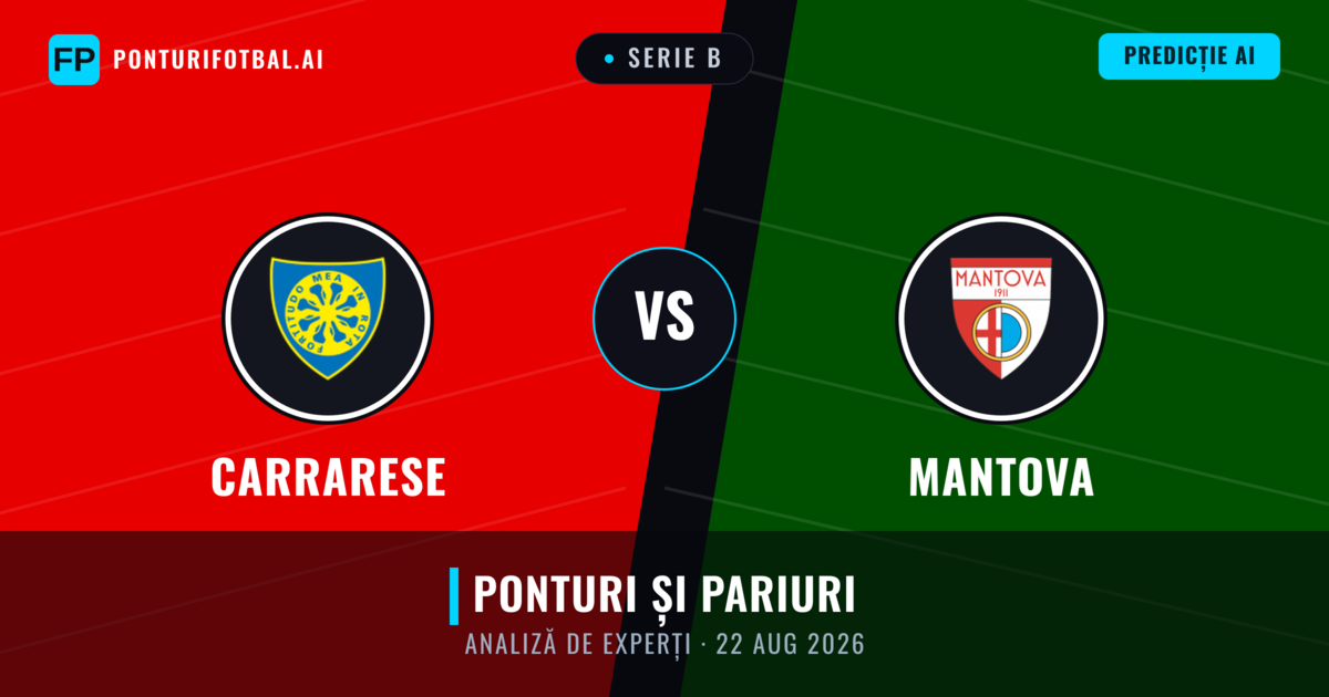 Carrarese vs Mantova — pronostic și avancronică meci