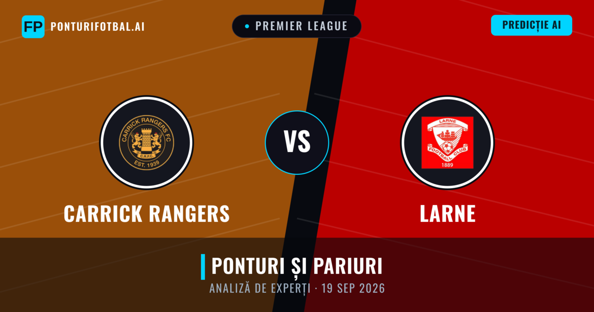 Carrick Rangers vs Larne — pronostic și avancronică meci