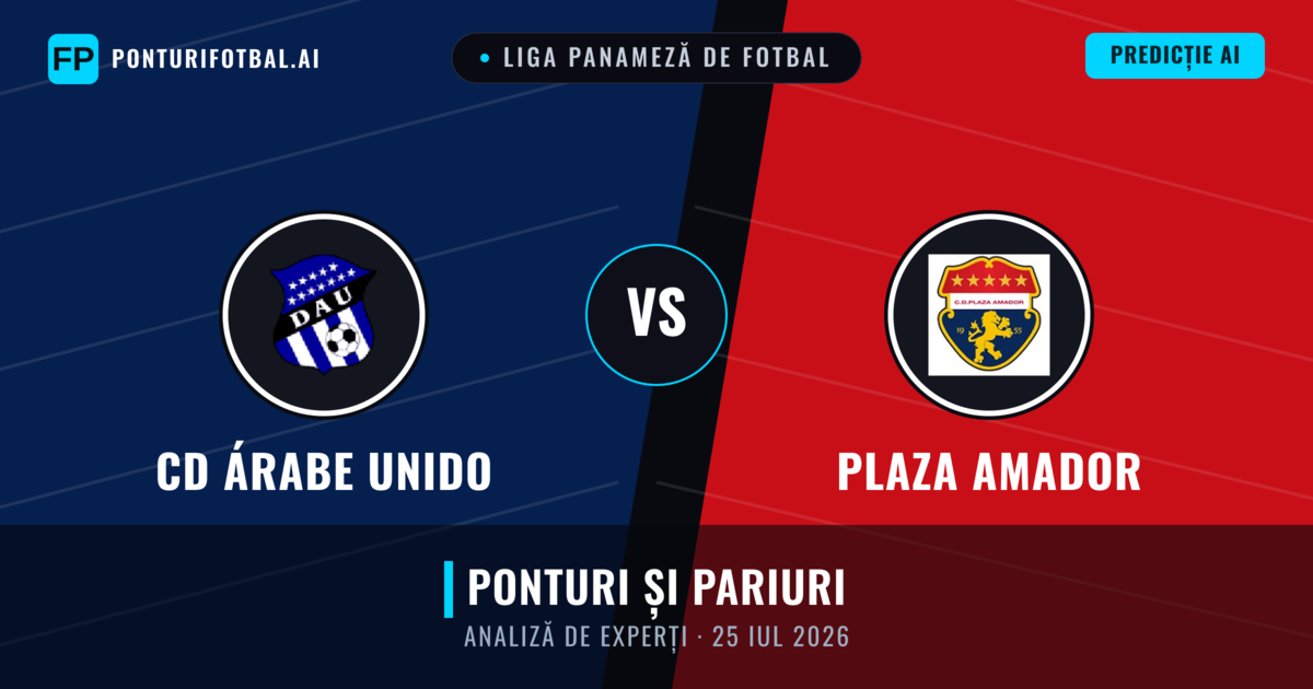 CD Árabe Unido vs Plaza Amador — pronostic și avancronică meci