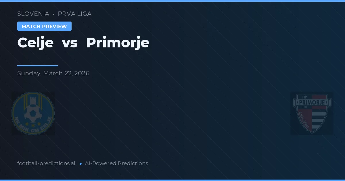 Celje vs Primorje — pronostic și avancronică meci