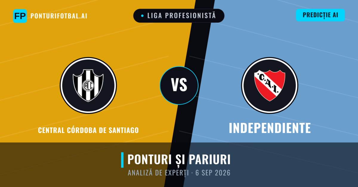 Central Córdoba de Santiago vs Independiente — pronostic și avancronică meci