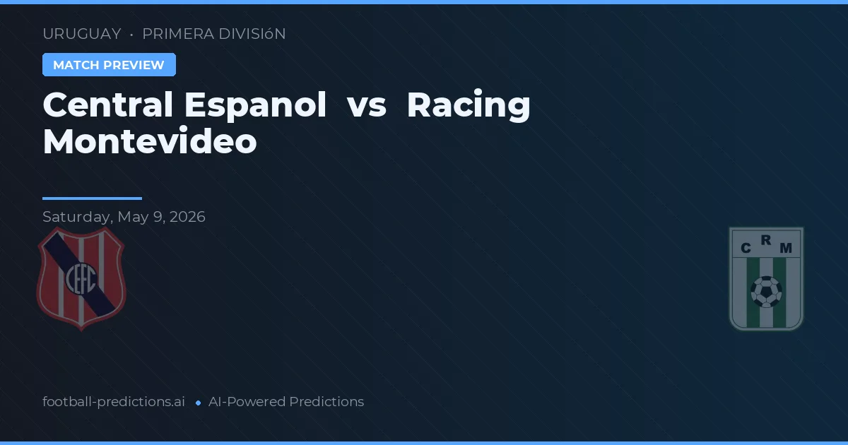 Central Español vs Racing Montevideo — pronostic și avancronică meci