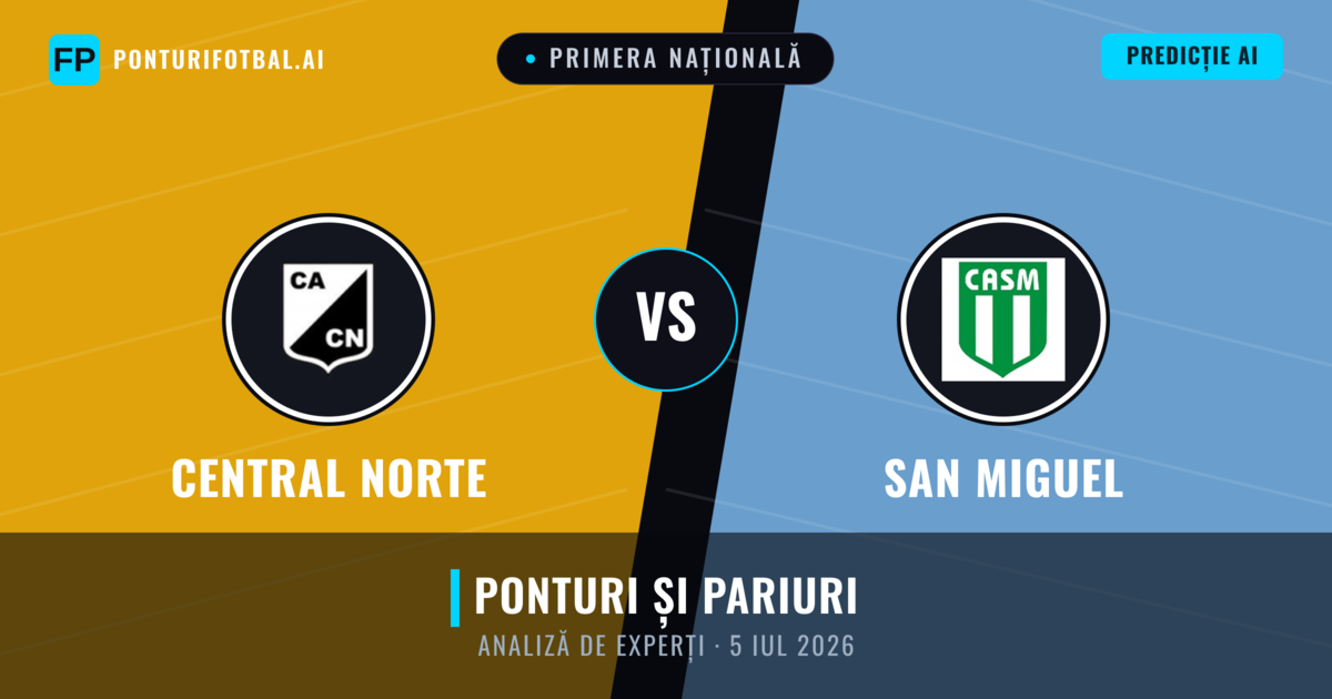 Central Norte vs San Miguel — pronostic și avancronică meci