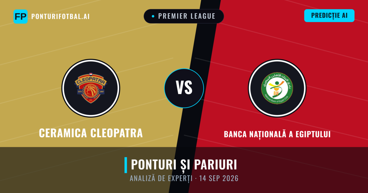 Ceramica Cleopatra vs Banca Națională a Egiptului — pronostic și avancronică meci