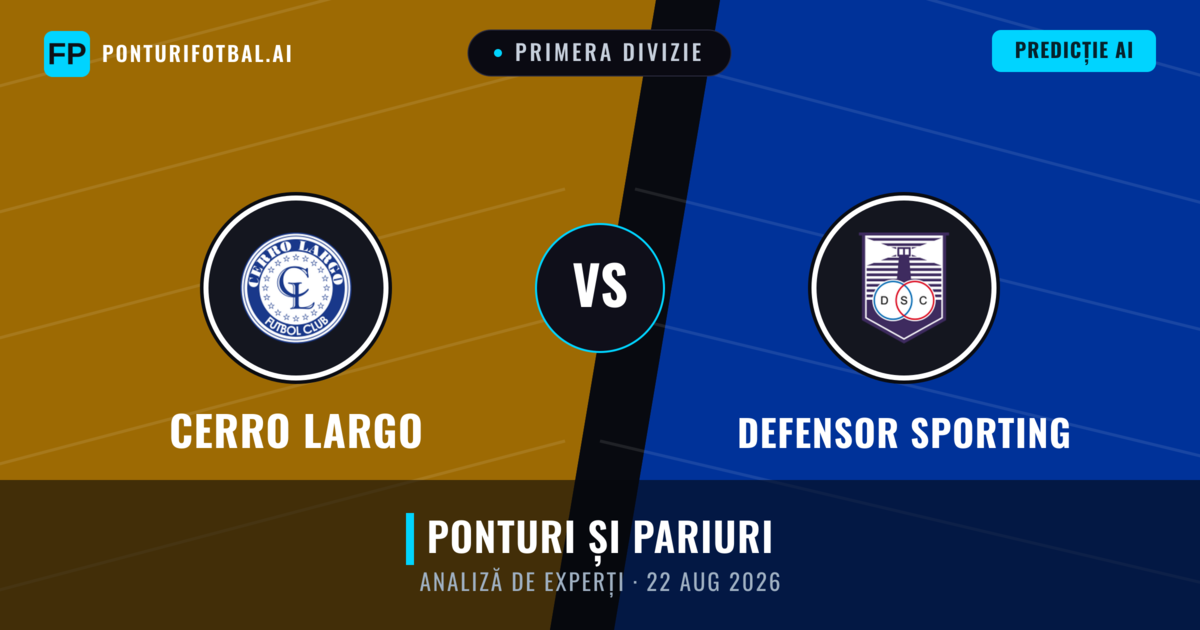Cerro Largo vs Defensor Sporting — pronostic și avancronică meci