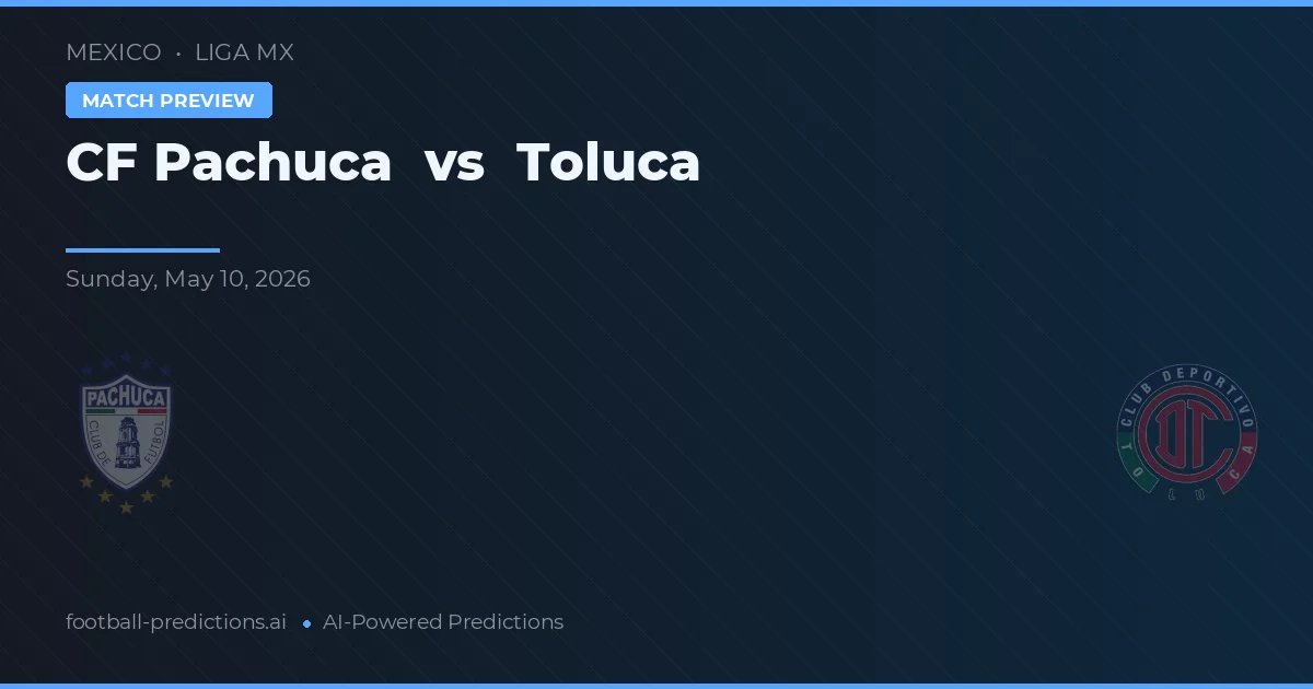 CF Pachuca vs Toluca — pronostic și avancronică meci