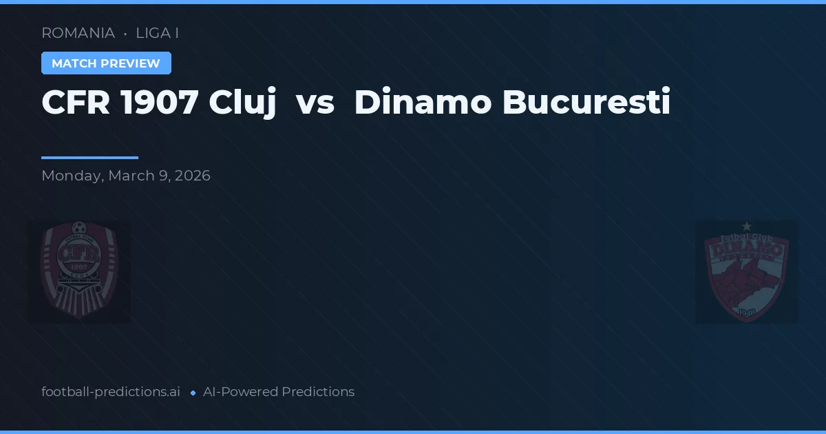 CFR Cluj vs Dinamo București — pronostic și avancronică meci