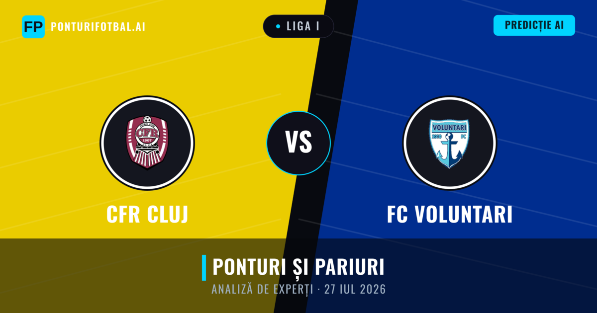 CFR Cluj vs FC Voluntari — pronostic și avancronică meci