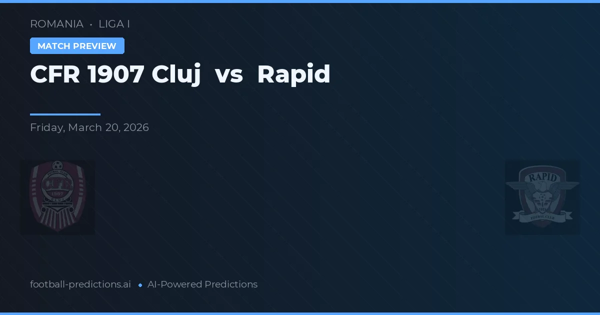 CFR Cluj vs Rapid — pronostic și avancronică meci