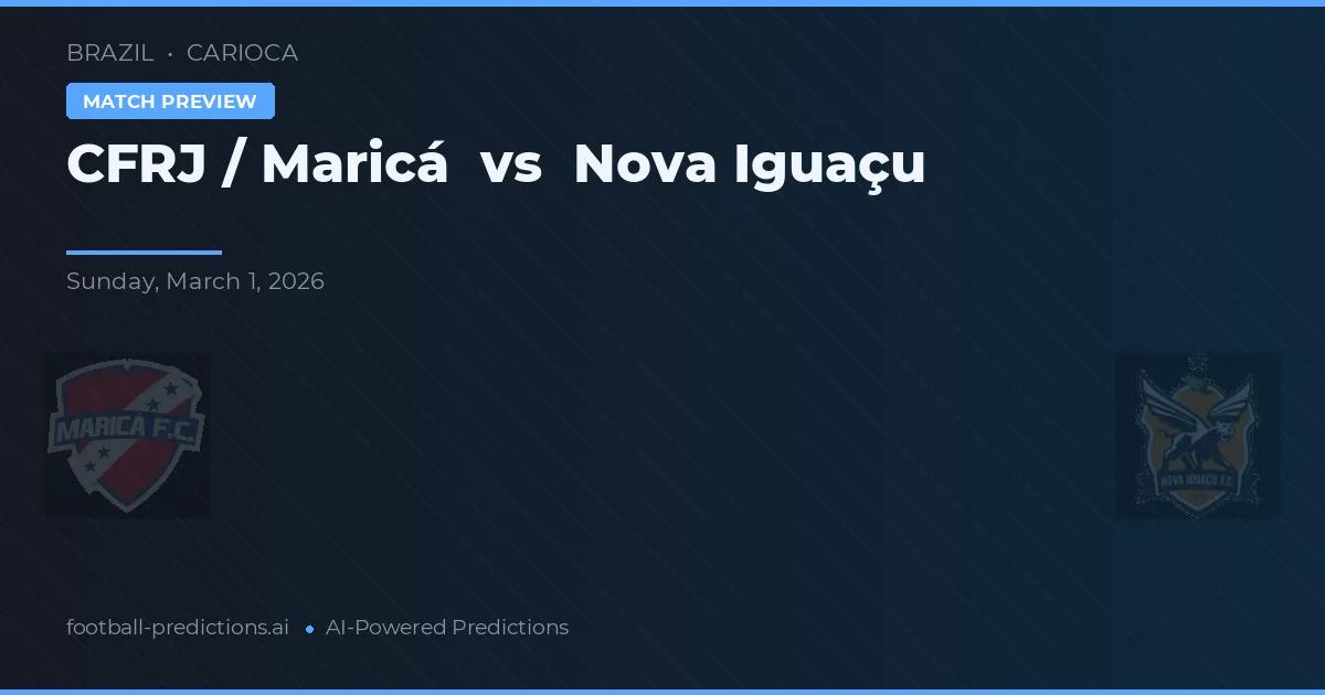 CFR Maricá vs Nova Iguaçu — pronostic și avancronică meci