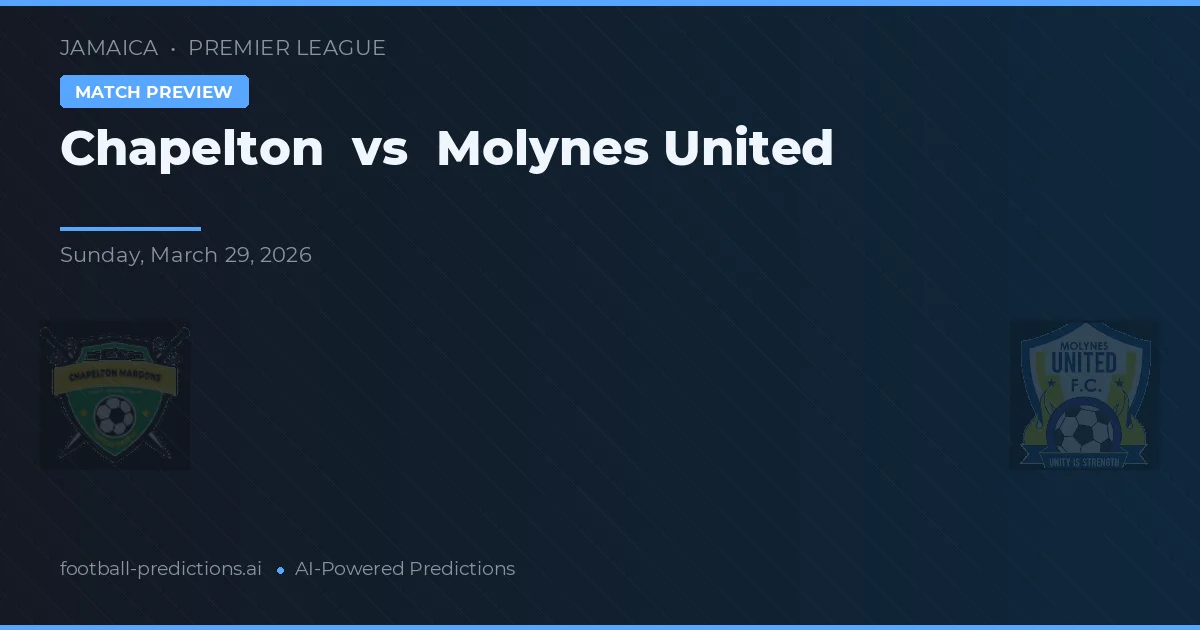 Chapelton vs Molynes United — pronostic și avancronică meci