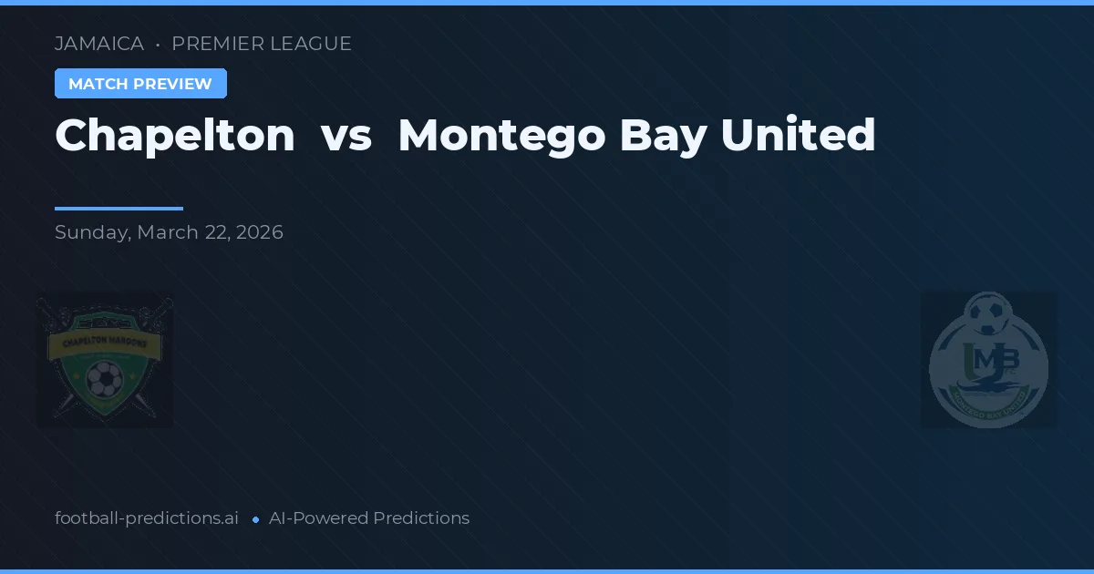 Chapelton vs Montego Bay United — pronostic și avancronică meci