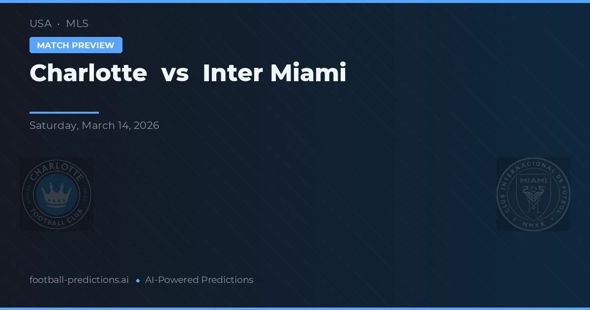 Charlotte vs Inter Miami — pronostic și avancronică meci