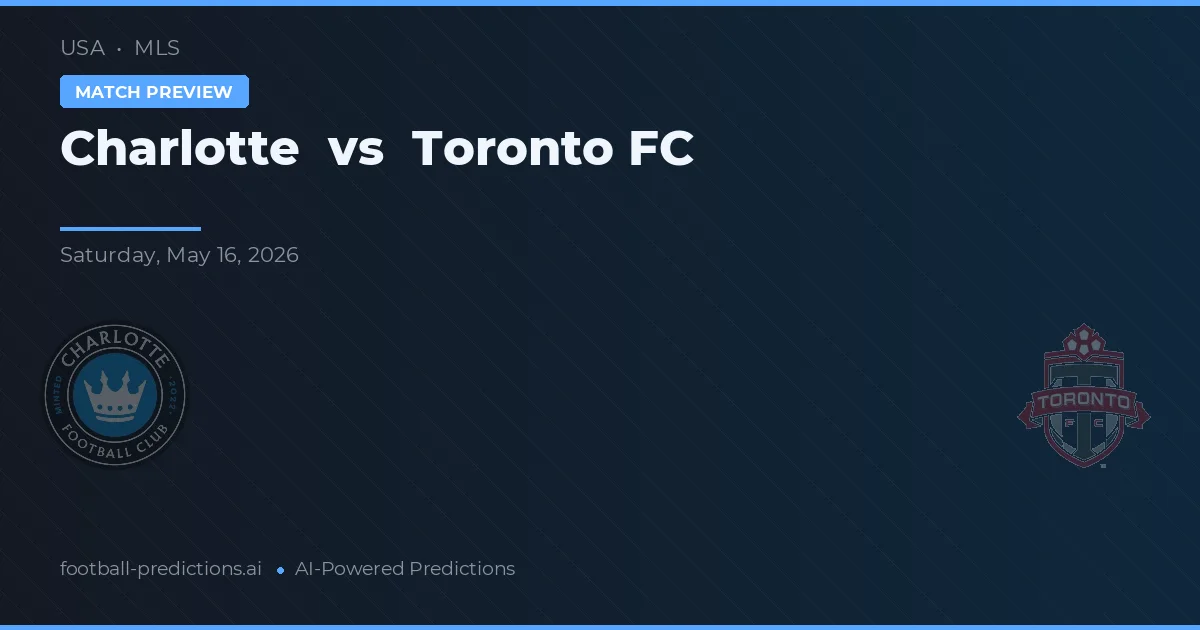 Charlotte vs Toronto FC — pronostic și avancronică meci