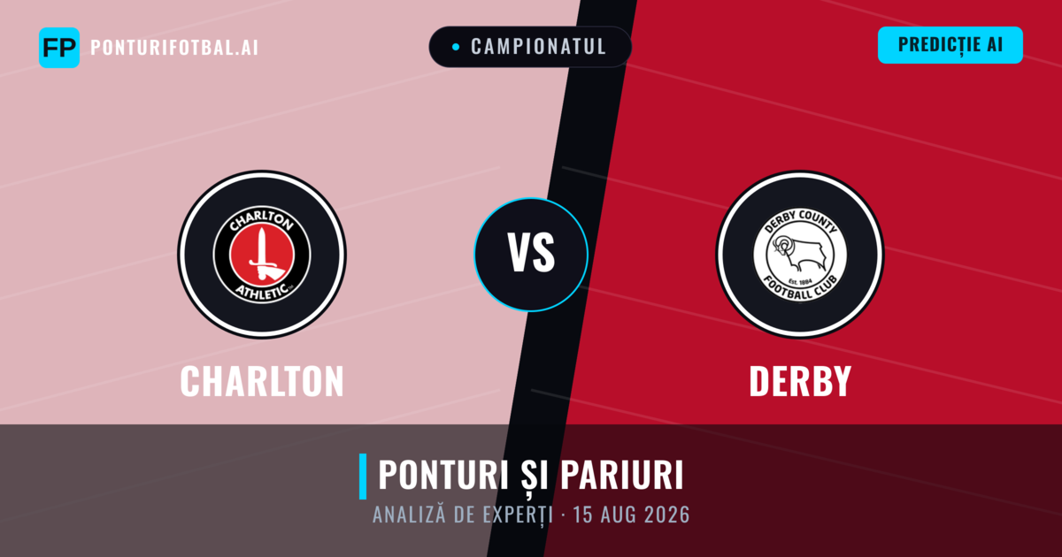 Charlton vs Derby — pronostic și avancronică meci