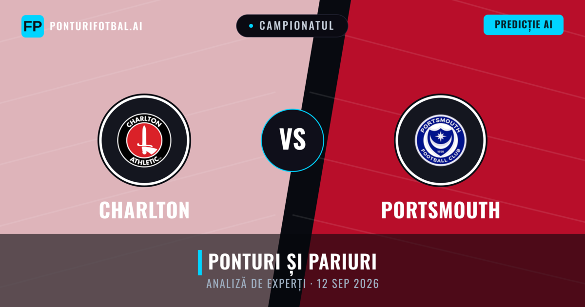 Charlton vs Portsmouth — pronostic și avancronică meci