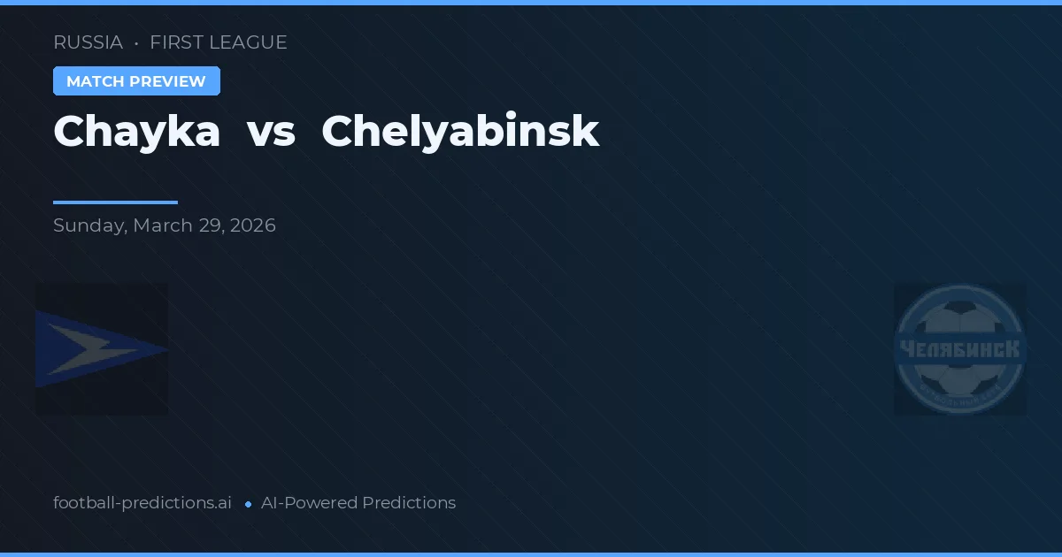 Chayka vs Chelyabinsk — pronostic și avancronică meci