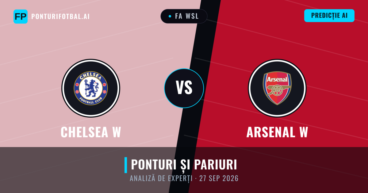 Chelsea W vs Arsenal W — pronostic și avancronică meci
