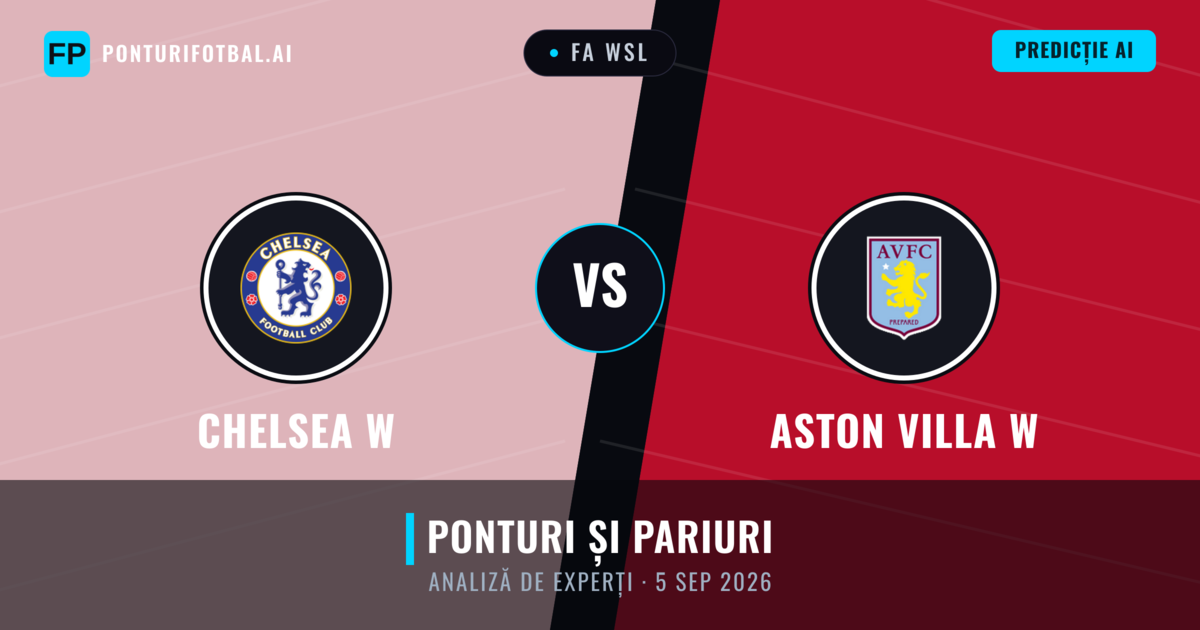 Chelsea W vs Aston Villa W — pronostic și avancronică meci