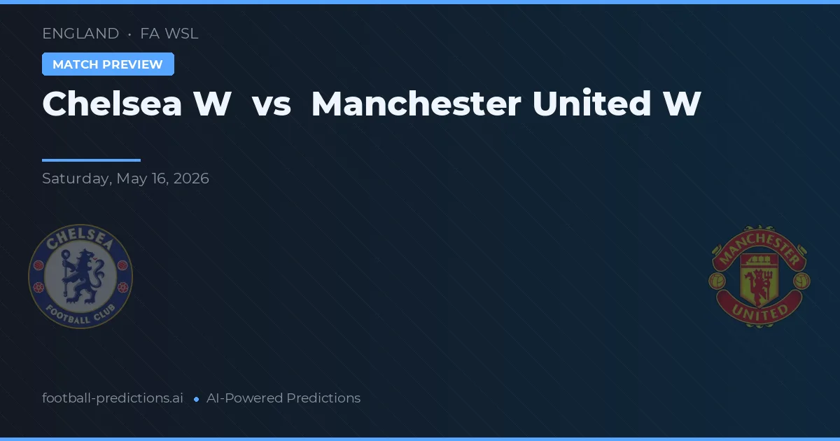 Chelsea W vs Manchester United W — pronostic și avancronică meci